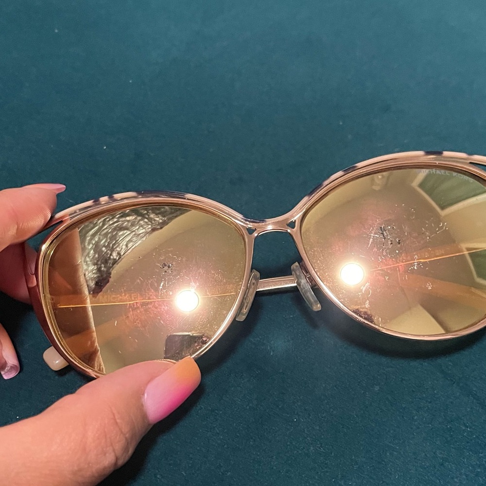 Michael Kors Pink Tinted Round Cateye Women's Sunglasses